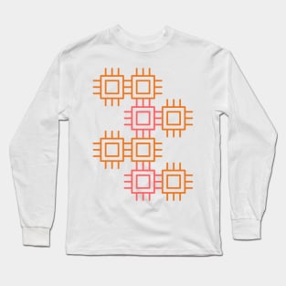 circuit grid Long Sleeve T-Shirt